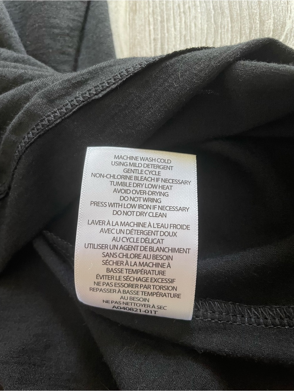 NWT 87% Merino Wool Black Women’s Long Sleeve Tee-L-Cloudveil-Made in Canada - Picture 6 of 6
